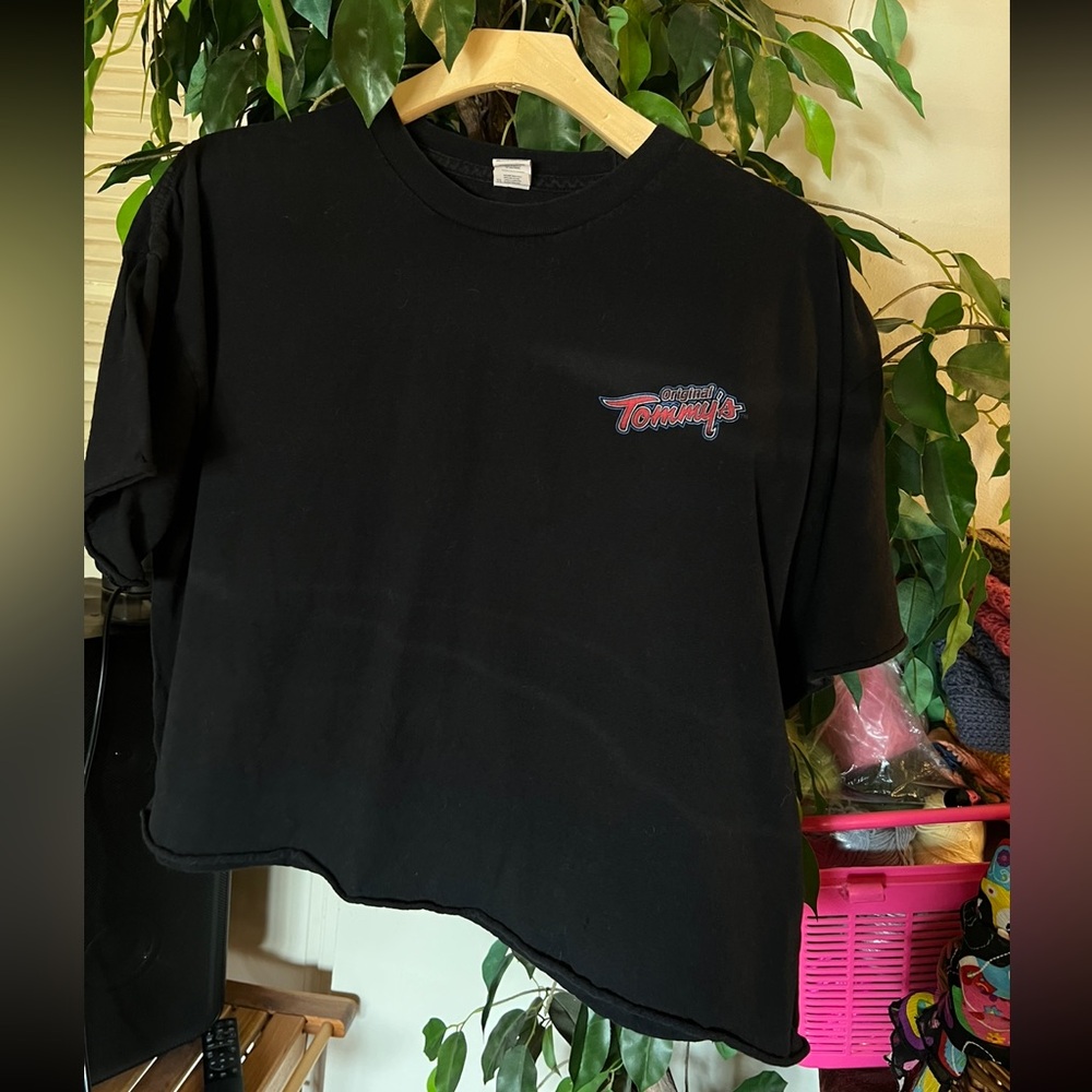 Black Short Sleeve Crop T-Shirt
